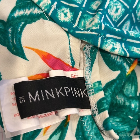 Minkpink Green Panama Palms Peekaboo One Piece Bikini Size XS - Picture 12 of 13